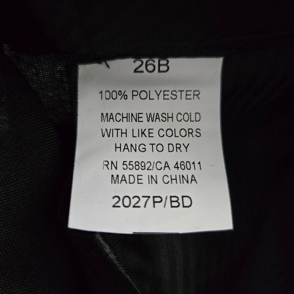 NEIL ALLYN “COMFORT POLY” FLAT FRONT WOMEN’S BLACK TUXEDO PANTS. Comfort Fit Wai - Picture 8 of 8